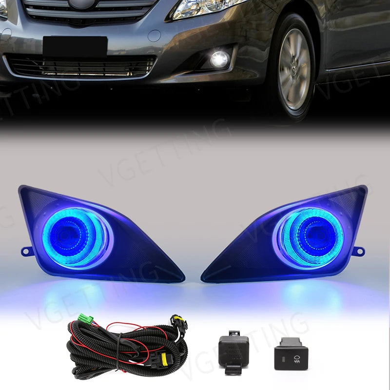 Daytime Running Light DRL Angel Eyes Fog Lamp Led for Toyota Corolla Altis 2008 2009 2010 Driving Light Auto Halogen Daylight