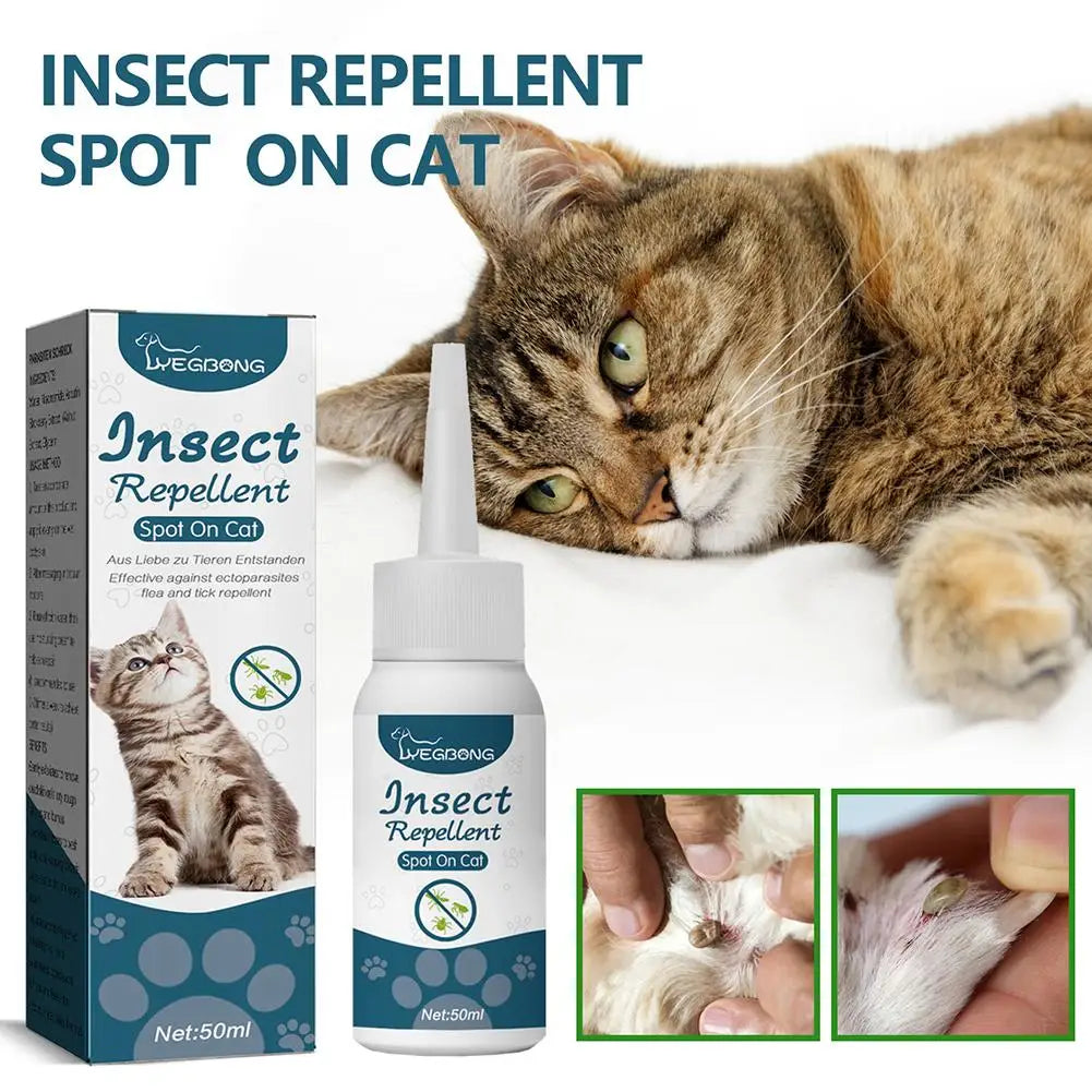 Pet Flea Killer Drops Anti Fleas Cats Ticks Lice Mite Treatment Removal Dogs Ringworm Itching Pet Drops Removal Relieve Ins N7N5
