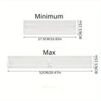 1pc drawer divider, adjustable length, transparent plastic for clothing, kitchen utensils, and office storage and organization
