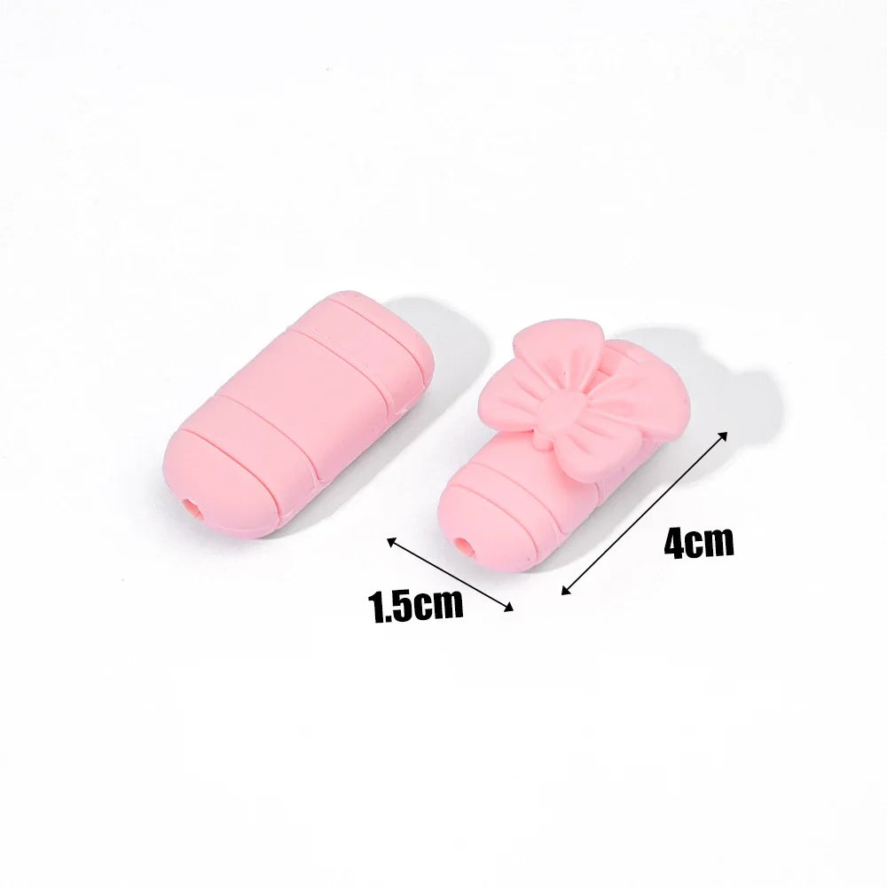 Cartoon Soft Silicone Data Cable Protective Wire Winder Saver for Android Type C Micro USB Phone Charging Cords Protector Cover