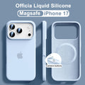 Official Solid Colour Liquid Silicone Magnetic Wireless Charging Phone Case For iPhone 17 Pro Max 16 15 14 13 Soft Bumper Cover