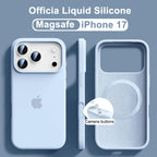 Official Solid Colour Liquid Silicone Magnetic Wireless Charging Phone Case For iPhone 17 Pro Max 16 15 14 13 Soft Bumper Cover