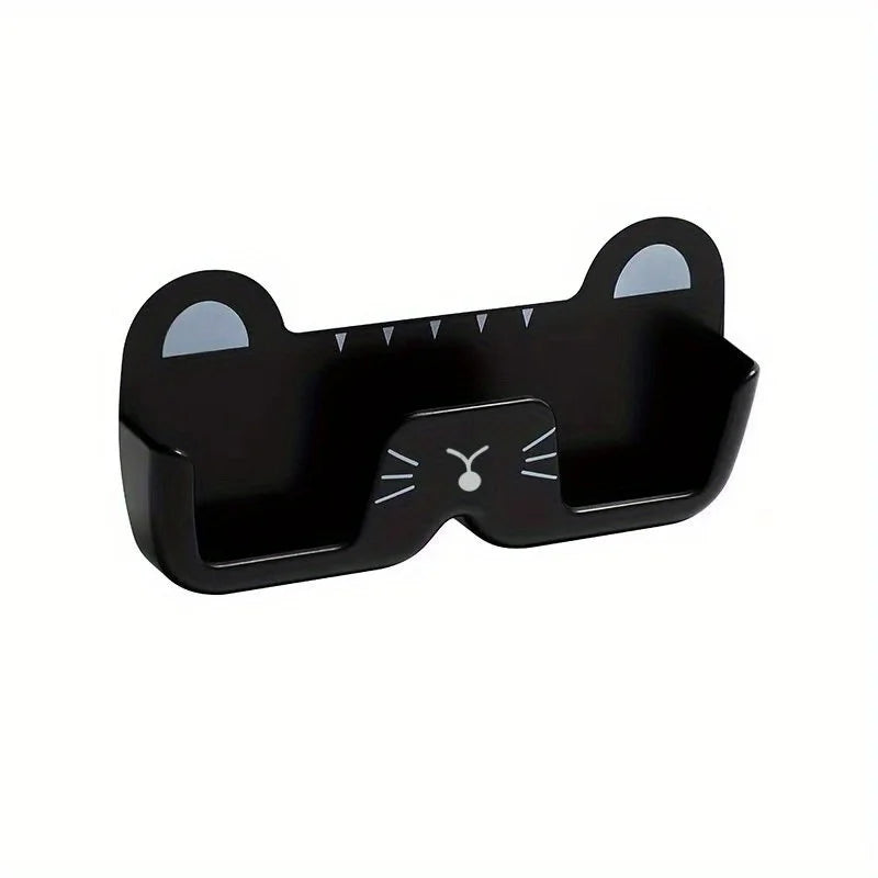 1pc No-Drill Wall Mounted Eyeglass Holder, Fashion Compact Glasses Storage Box for Home Multi-Scene