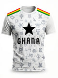 GHANA NATIONAL TEAM JERSEY AUTHENTIC GHANAIAN TEAM FAN STYLE  SUITABLE FOR TRAINING AND COMPETITION SUITABLE FOR ALL SEASONS