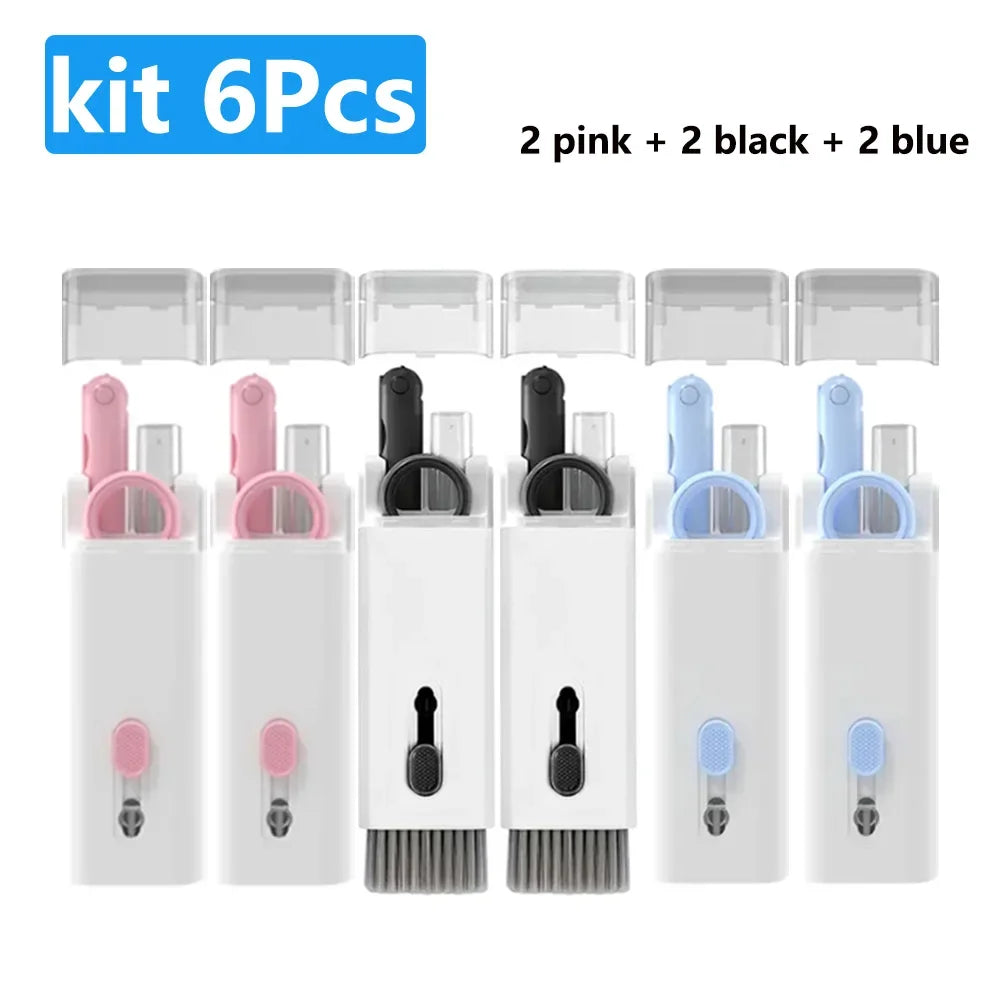 Keyboard Cleaning Kit 7-in-1 Laptops Cleaner with Keycap Puller, Multifunctional Keyboard Brush Cleaning Set for Airpods Phone