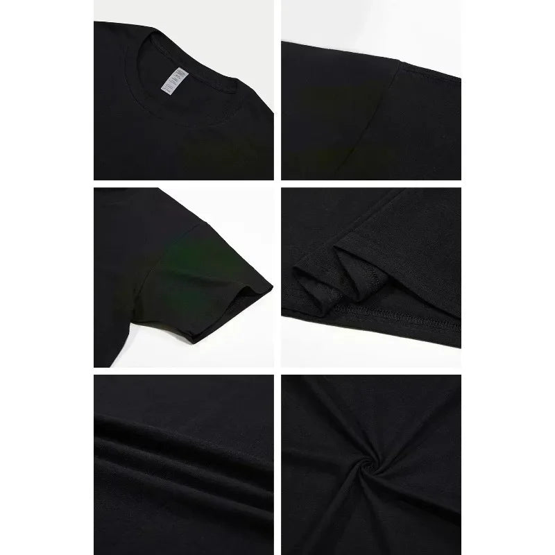 New short-sleeved T-shirt made of 100% pure cotton, suitable for both men and women. It is a summer style, loose and casual.