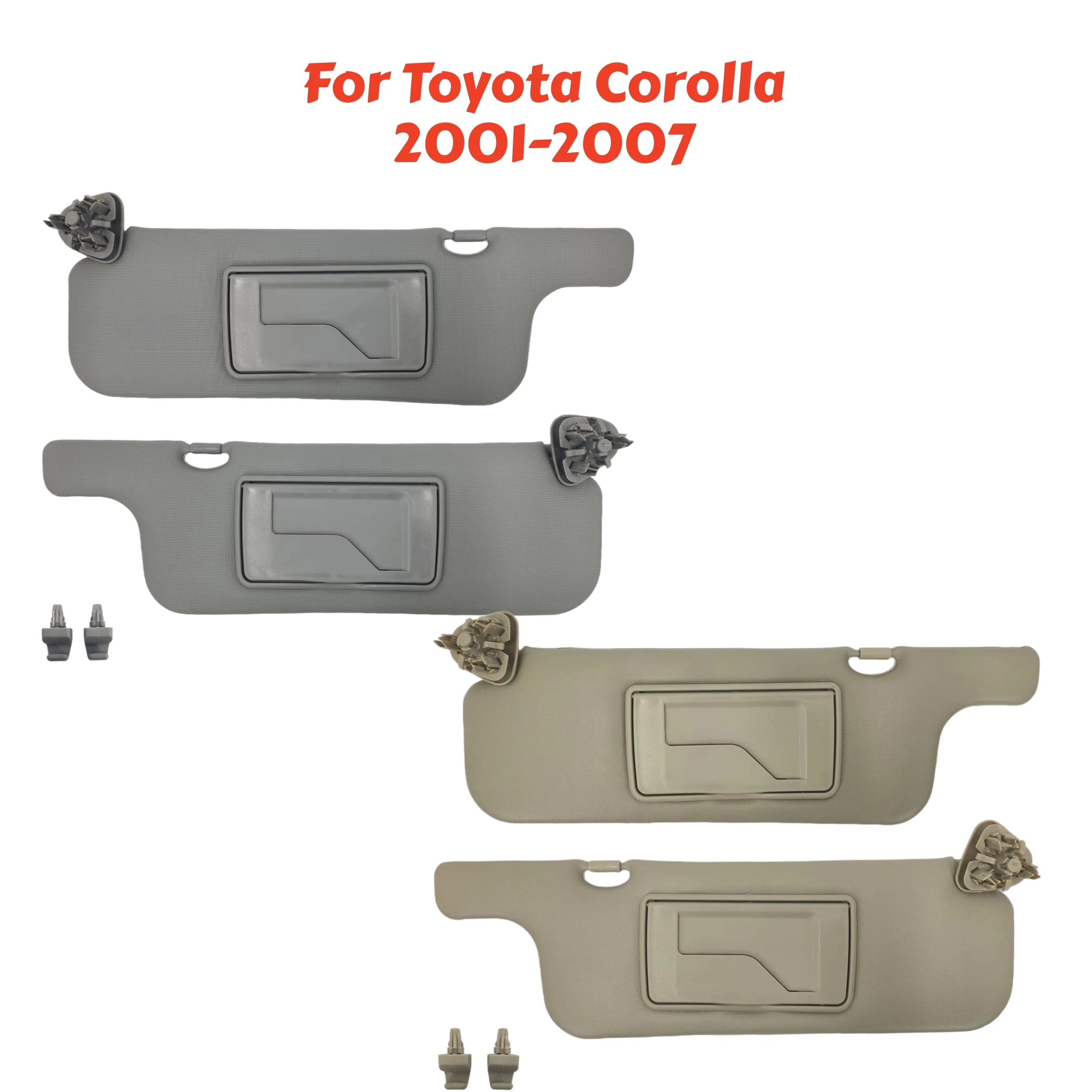 For Toyota Corolla 2001 2002 2003 2004 2005 2006 2007 2008 2009 2010-2019 Front Sun Visor Panel Driver Passenger Side Sunvisor
