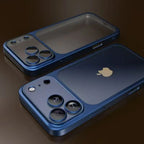 Luxury Plating Matte Hard PC Phone Case for iPhone 17 Air 16 15 14 13 ProMax Camera Lens Film Protector Frosted Shockproof Cover