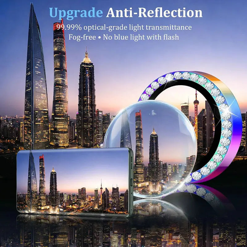 For Tecno Camon 50 Pro 4G 5G Glitter Ring Tempered Glass Camera Lens Protector,Diamond Lens Protector For Tecno Camon 50 Ultra