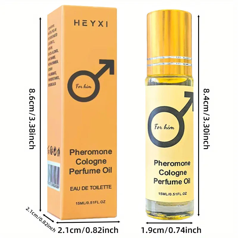 Pheromone Cologne Perfume Oil, lasting fragrance for men and women, portable travel clothes, romantic atmosphere perfume