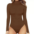 New Femme brown Rompers Black Club 2026 Party Bodycon Women Outwear Sexy Bust long sleeves Bodysuit Spring Rompers Female