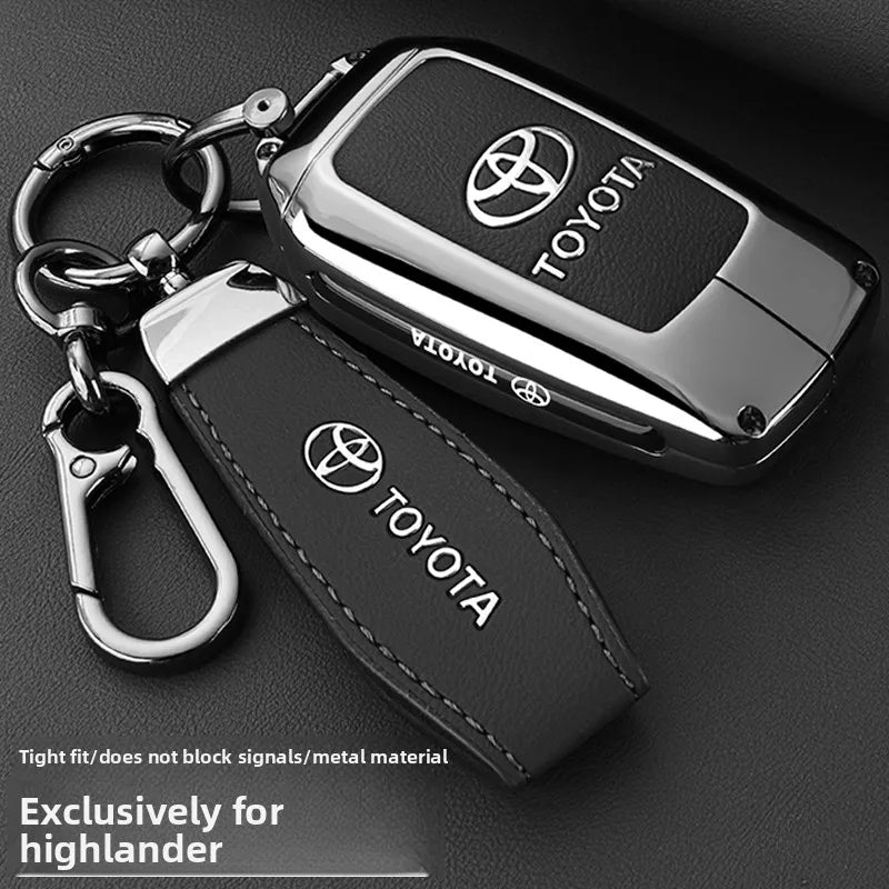 Alloy Car Remote Key Case Cover Protect Shell Bag For Toyota Prius Camry Corolla CHR C-HR RAV4 Altis Land Cruiser Prado Avalon