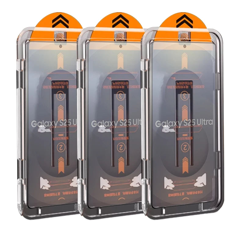 1-3PCS Oleophobic Coating Screen Protector For Samsung S26 Ultra S24 Plus S25 Ultra S25 Edge Fingerprint Unlock Tempered Glass