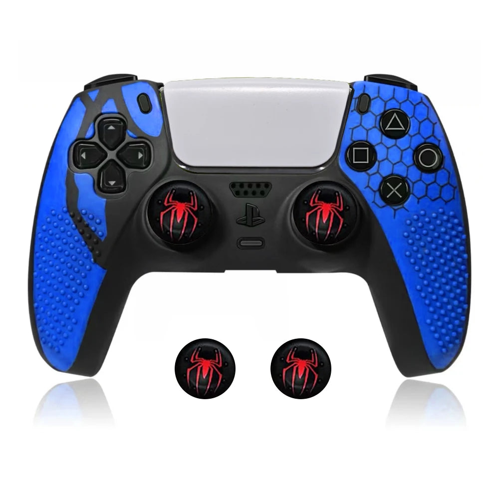 Rubber Silicagel Protective Cover Skin for PlayStation 5 DualSense PS5 Controller Silicone Gamepad Case 2 ThumbSticks Grips Caps