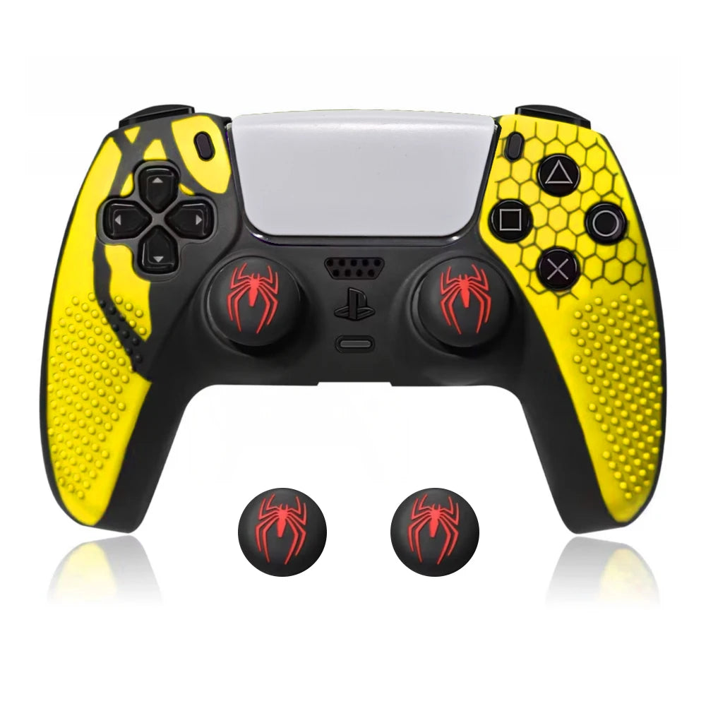 Rubber Silicagel Protective Cover Skin for PlayStation 5 DualSense PS5 Controller Silicone Gamepad Case 2 ThumbSticks Grips Caps