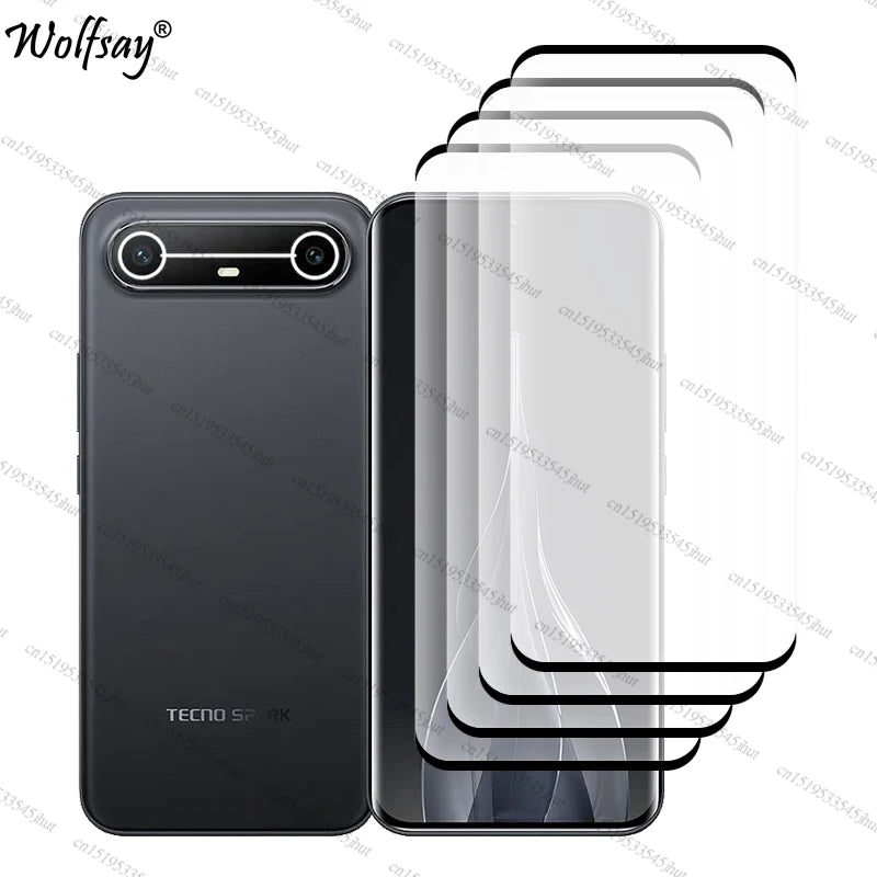 Curved Edge Tempered Glass For Tecno Spark Slim Screen Protector For Tecno Spark Slim Glass For Tecno Spark Slim Glass 6.78 inch