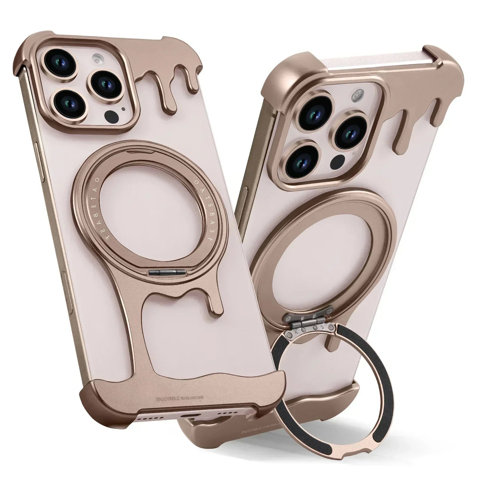 Eary Cell Phone Case for 16/15/14/13 Pro Max for Magsafe 360°Rotate Magnetic Stand Frameless Bumper Shockproof Protective Cover