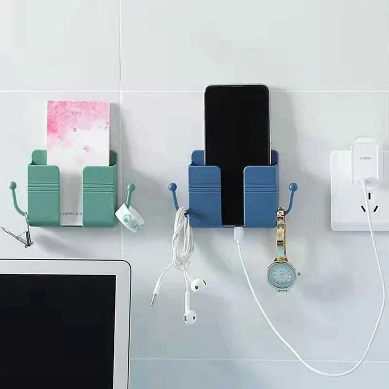 Mobile Phone Wall Holder Universal Cellphone Charge Hook Hanging Stand Bracket Hooks Charging Dock Mobile Phone Accessories