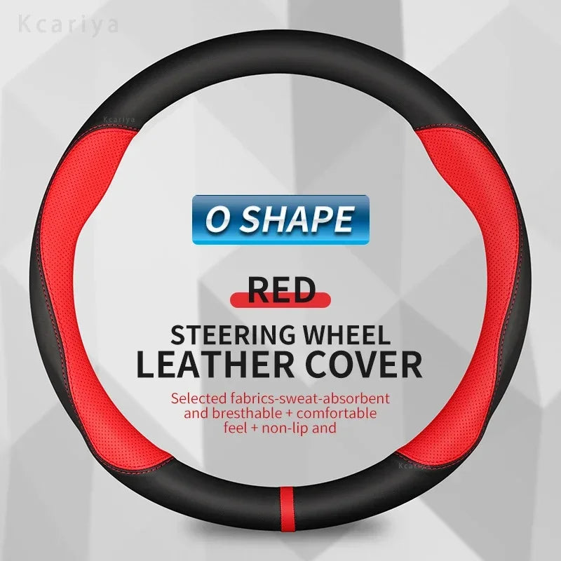 Car Steering Wheel Cover Non-Slip 38cm 15" Leather For Toyota Corolla CH-R Camry Rav4 Auris Prius Yalis Avensis Auto Accessories