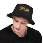 Ghana Flag Ghanian Kente Pattern  Bucket Hat  Fisherman Caps For Unisex Korean Beach Travel Visor Hats Breathable Graphic Cap