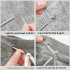 Multi-Purpose Drawstring Threader Tool, Flexible Sewing Aid for Pants, Ropes, Elastic & Belts, Easy Threading Helper