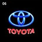 2PCS Car LED Welcome Lamp with Toyota Logo Door Ghost Shadow Light Laser Projector for Toyota PRADO Camry Corolla Rav4 Prius