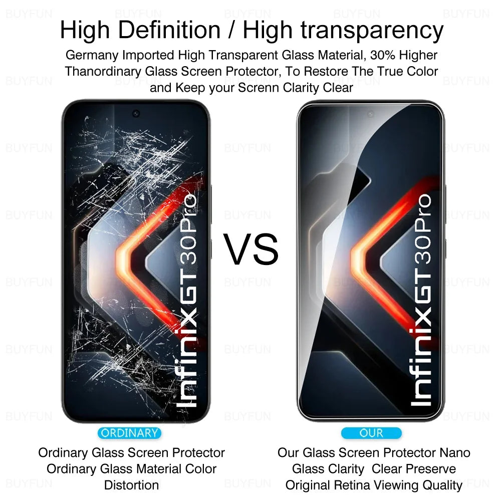 4in1 Full Cover Tempered Glass For Infinix GT 30 Pro Screen Protector Glass InfinixGT30Pro GT30Pro G T 30Pro 5G HD Camera Film