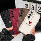 Simple Love Heart Phone Case For Samsung Galaxy A37 A17 A07 A56 A36 A26 A16 A06 A55 A35 A25 A15 A05 A05S 4G 5G Staircase Soft Co