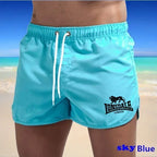Men's Beach Shorts Lonsdale-Print Sport Running Pants Shorts Swimwear Movement Quick Dry Surf Shorts Swimwear