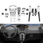 Carbon Fiber Epoxy Coated Interior Gear Shift Panel Trim Cover Sticker For Toyota Yaris 2006 2007 2008 2009 2010 2011 2012 2013