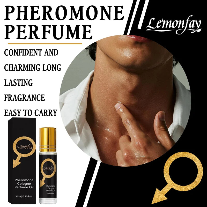 Lemonfay Pheromone Cologne Perfume Oil | Masculine Alluring Scent | Long-Lasting Portable Roll-On Fragrance For Men 15ml