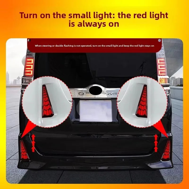 Glb For 2PCS Toyota NOAH 80  VOXY 80 SeriesLED Tail Lights, Rear Fog Lights, Parking Warning Lights,red Tail Light Car Accessori