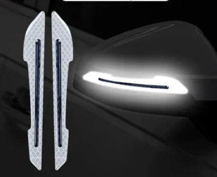 1 Set/2PCS Car Reflective Warning Mirror Strip Safety Warning Reflective Sticker For Universal Car Decorative Trims