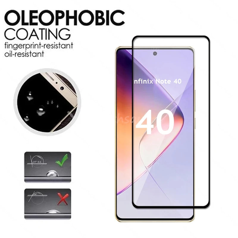 For Infinix Note 40 Glass Screen Protector Phone Camera Film Glass Infinix Note 40 Tempered Glass Infinix Note 40 Glass