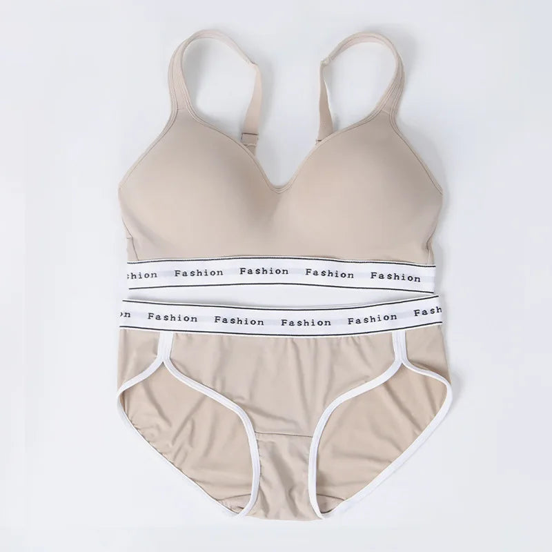 Logirlve French Thin Cup Lingerie Set Lace Bras High Quality Women Underwear Wireless Push Up Brassiere Breathable Bras Panties