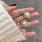 Trending Imitation Pearl Circle Stud Earrings For Woman New In 2025 Fashion Party Round Elegant Korean Earring Jewelry Wholesale
