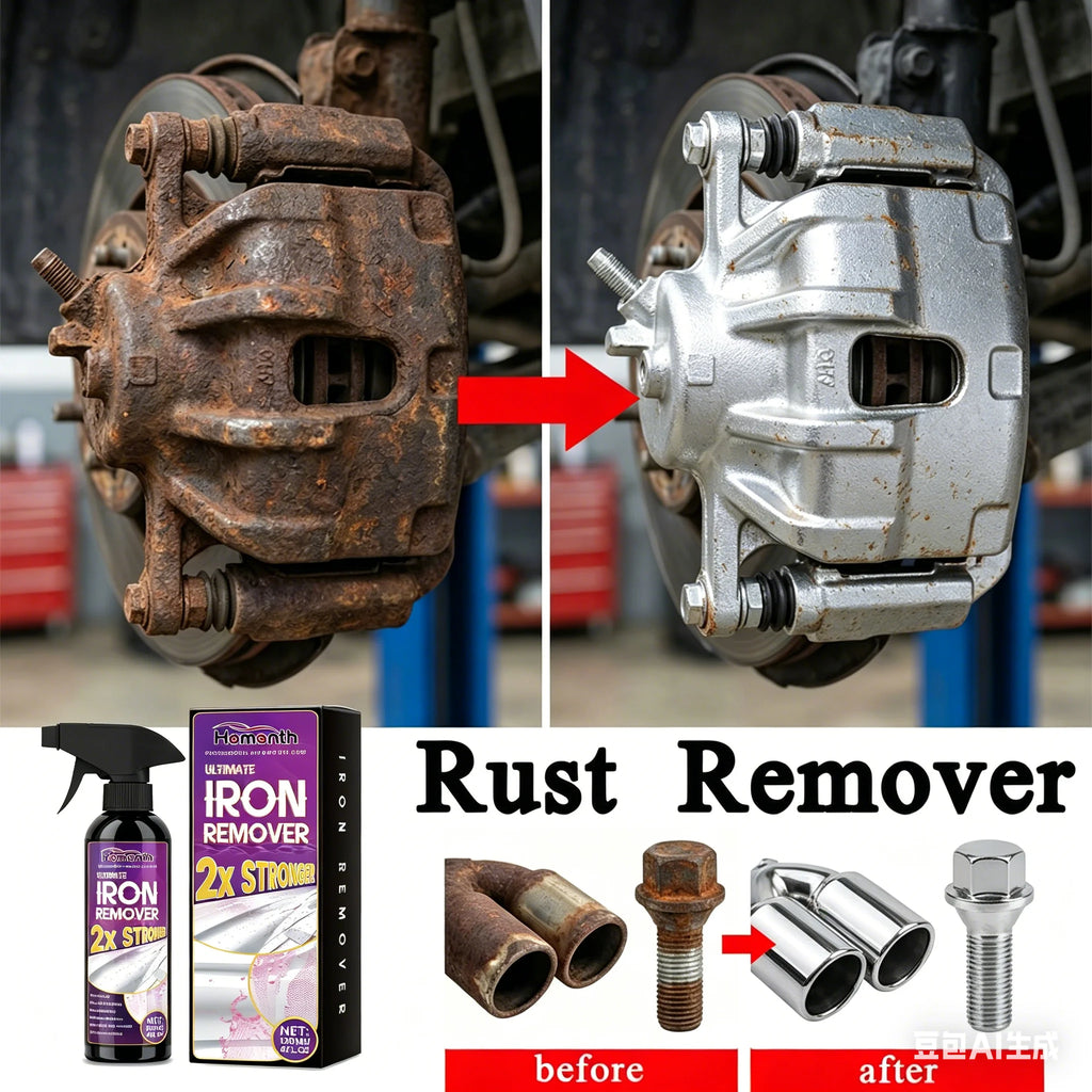 Latest car rust remover, car wheel care, fast rust remover, car exhaust pipe rust remover spray, cleans metal powder stains