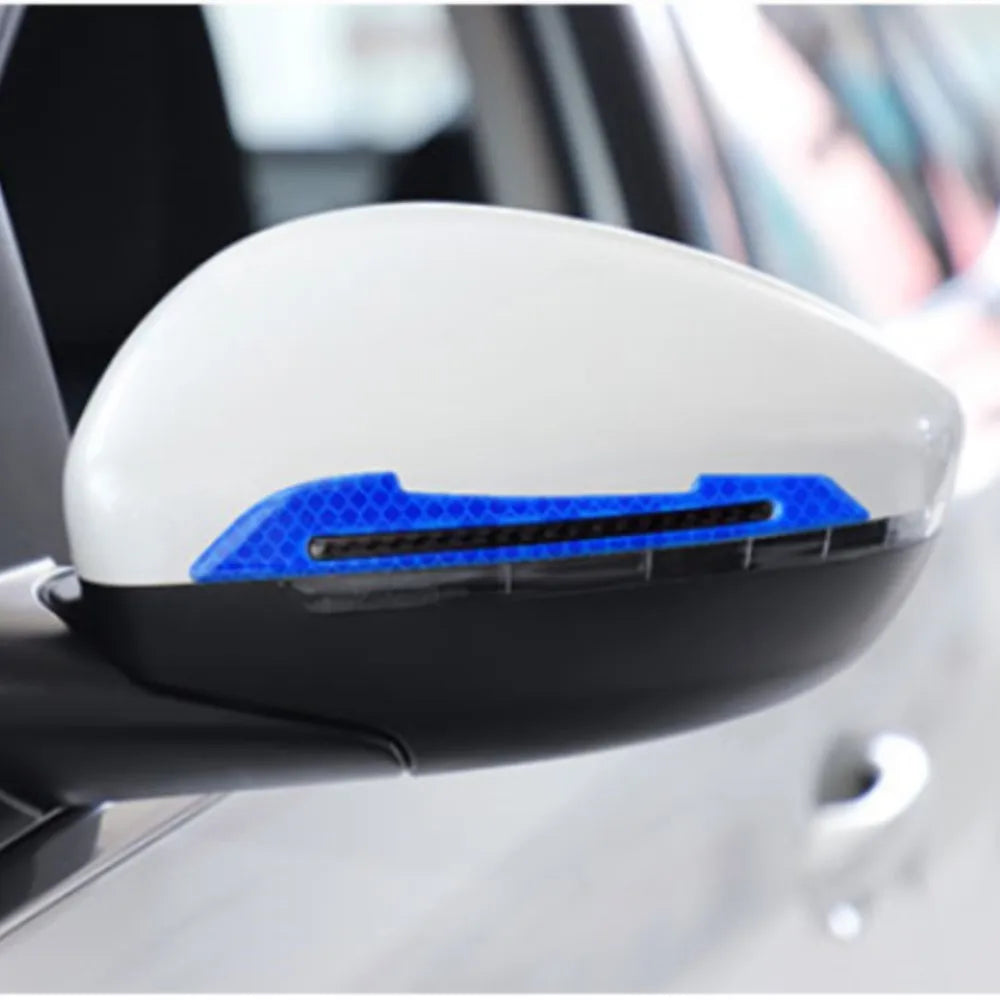 1 Set/2PCS Car Reflective Warning Mirror Strip Safety Warning Reflective Sticker For Universal Car Decorative Trims