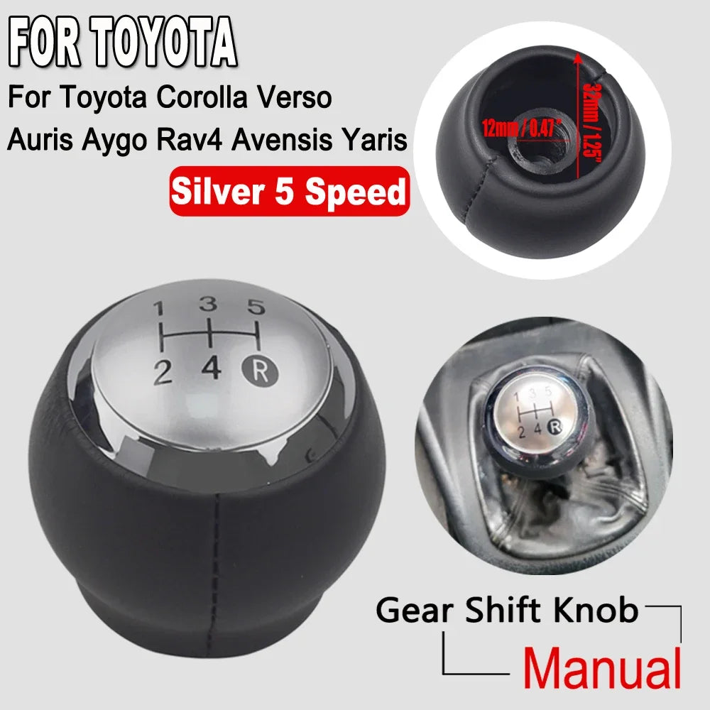 Car 5/6 Speed Lever Gear Stick Shift Knob Head For Toyota Corolla Verso Auris Yaris RAV4 2007 2008 2009 2010 2011 2012 2013