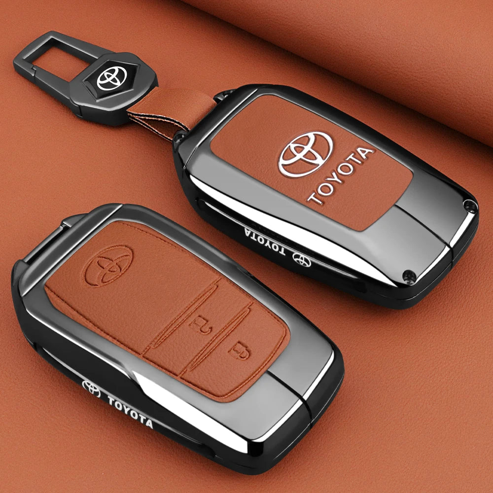 Car Key Fob Case Cover Shell for Toyota C-HR Hilux Fortuner Land Cruiser 200 Camry Corolla Crown RAV4 2023 2024 2025 Accessories
