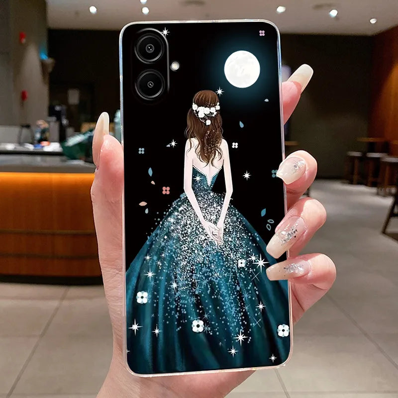 For Samsung A07 2025 Clear Phone Case Luxury Butterfly Flowers Casing For Samsung Galaxy A07 SamsungA07 A 07 Silicone Back Cover