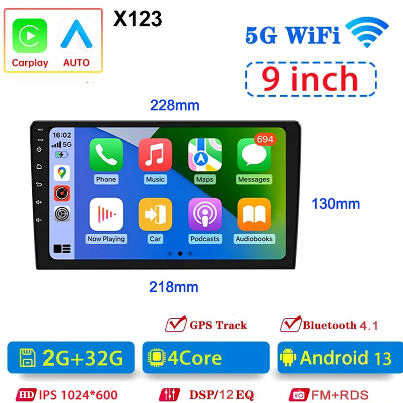 Universal 7/9/10 inch Android 13 Car Radio 64G Autoradio android 2 Din car radio Central Multimedia Smart car systems For Toyota