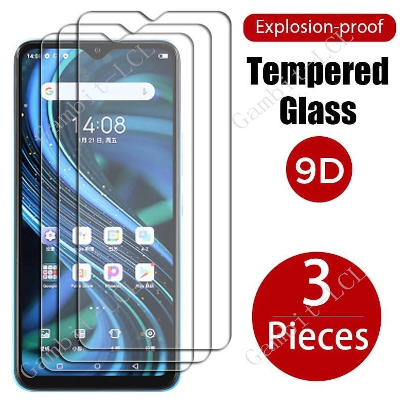 3PCS 9H HD Original For Itel A70 Tempered Glass Protective On ItelA70 A665L  6.6" Screen Protector Cover Film