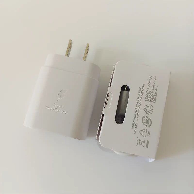 Samsung 25W Original Fast Charger EU US Type C Cargador Adapter For Galaxy S26 S25 S24 S23 S22 M17 M07 A07 A26 A17 A15 Z Fold7 6