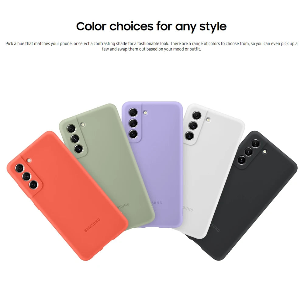 Original For Samsung Galaxy S21FE S21 FE Case High Quality Soft Silicone Cover Samsung Galaxy S21 fe Protector Shell & Box