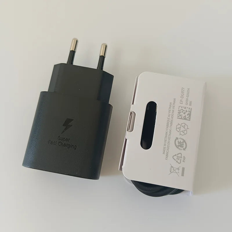 Samsung 25W Original Fast Charger EU US Type C Cargador Adapter For Galaxy S26 S25 S24 S23 S22 M17 M07 A07 A26 A17 A15 Z Fold7 6