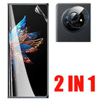 3 in 1 For Tecno Phantom V Fold VFold 5G 7.85" Clear TPU Anti-Fingerprints Hydrogel Full Cover Soft Screen Protector Film