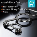 Eary Z Shape Phone Case For Iphone 16 E With 360 Rotating Adjustable Magnetic Ring Stand Frameless Shockproof Protector Shells