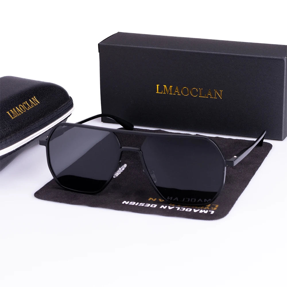 Aluminium Magnesium Polarized Sunglasses Men UV400 Classic Male Square Glasses Driving Eyewear Gafas Oculos