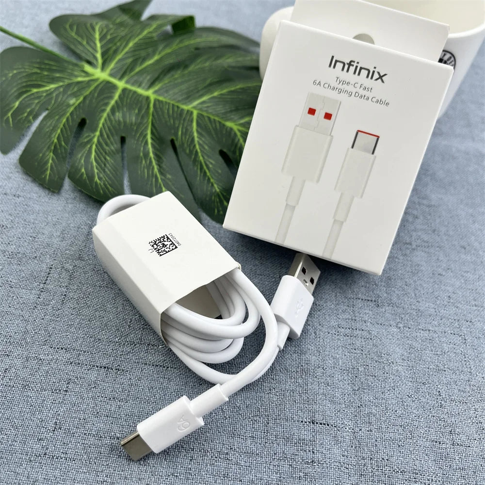 Inifinix 67W 6A USB Type C Fast Charging Data Cable For Infinix Note 50 40 Pro+ Zero 40 30 X Hot 60 40 30 Pro Quick Charger Line